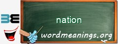 WordMeaning blackboard for nation